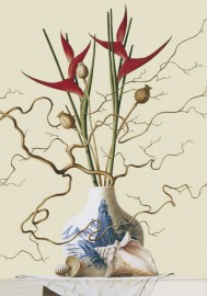 Still Life with Chinese Vase, Shells and Flowers